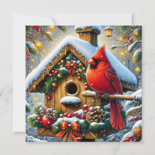 Birdhouse Holiday Greeting Card