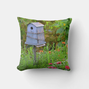Birdhouse in the Garden Pillow