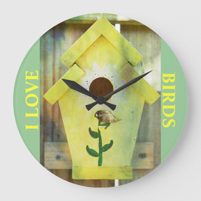 Birdhouse Large Clock (Front)