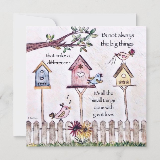 Birdhouse painting inspirational cards (Front)