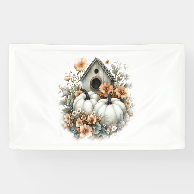 Birdhouse Shirt Country Pumpkin Banner (Horizontal)