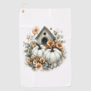Birdhouse Shirt Country Pumpkin Golf Towel