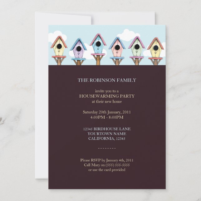 Birdhouses | Housewarming Party Invitation (Front)