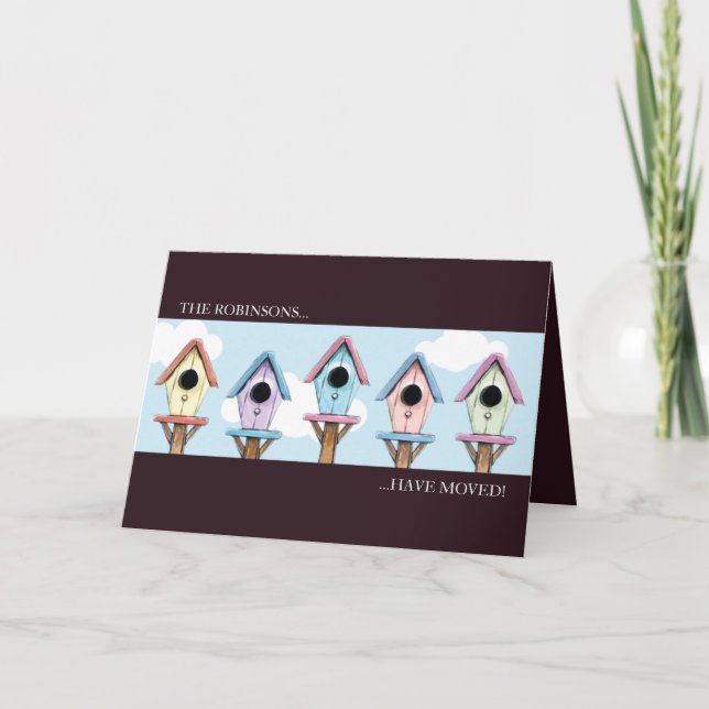 Birdhouses | New Address Announcement Card (Front)