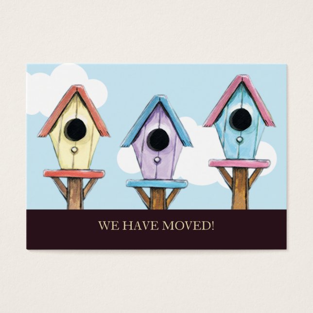 Birdhouses | We Have Moved Mini Announcement (Front)