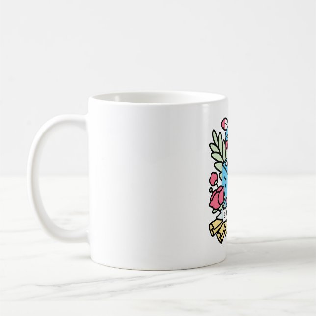 Birdic Inspiration Pastel Ver. D6 Dungeons and Dra Coffee Mug (Left)