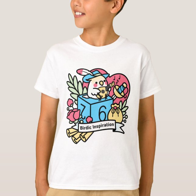 Birdic Inspiration Pastel Ver. D6 Dungeons and Dra T-Shirt (Front)