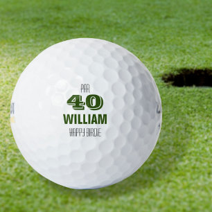 Birdie Birthday Custom Golfer Happy Golf Balls