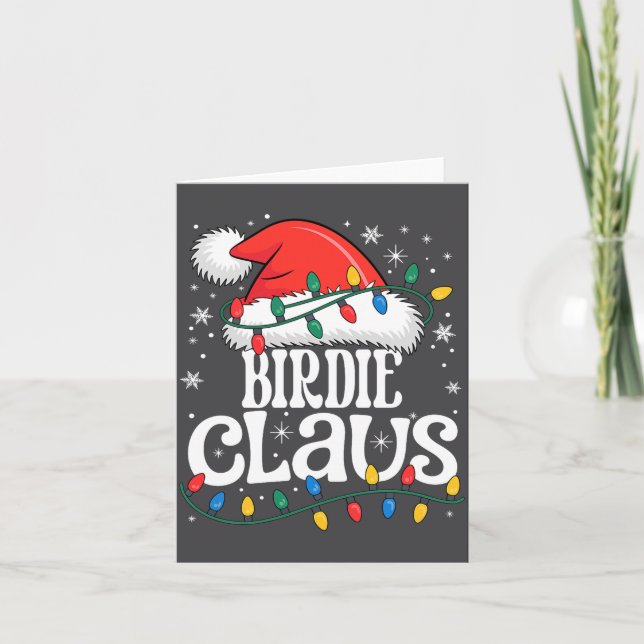 Birdie Claus Funny Xmas Christmas Grandma Holiday  Card (Front)