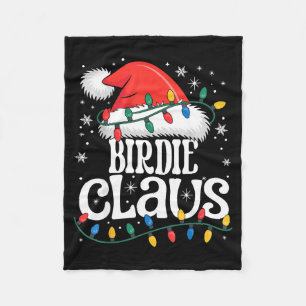 Birdie Claus Funny Xmas Christmas Grandma Holiday  Fleece Blanket