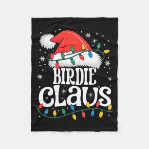 Birdie Claus Funny Xmas Christmas Grandma Holiday  Fleece Blanket