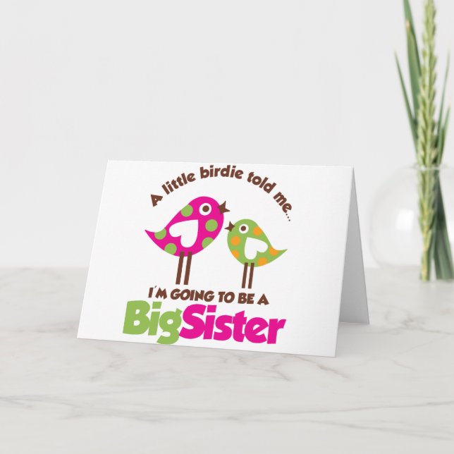 Birdie Going To Be A Big Sister Announcement (Front)
