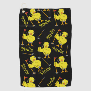 Birdie Golfer Chick Golf Towel