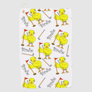 Birdie Golfer Chick Golf Towel