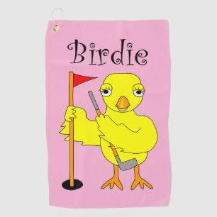 Birdie Golfer Chick Golf Towel