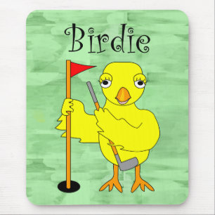Birdie Golfer Chick Mouse Mat