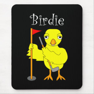 Birdie Golfer Chick Mouse Mat