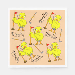 Birdie Golfer Chick Napkin