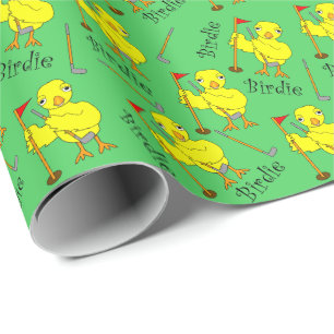 Birdie Golfing Chick Tank Top Wrapping Paper