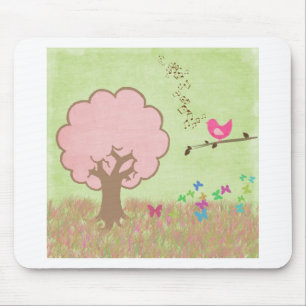 Birdie in a Tree Mouse Mat
