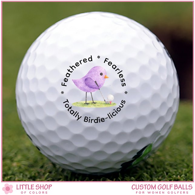 Birdie-licious Cute Birdie Theme Customizable Golf Balls (Creator Uploaded)