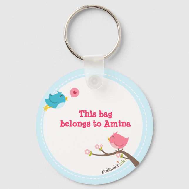 Birdie Love Key chain (Front)