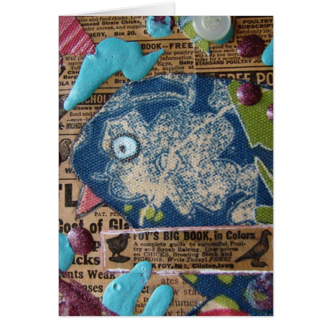 Birdie Mixed Media Collage (Front)
