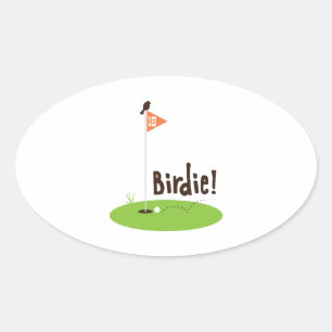 Birdie Oval Sticker