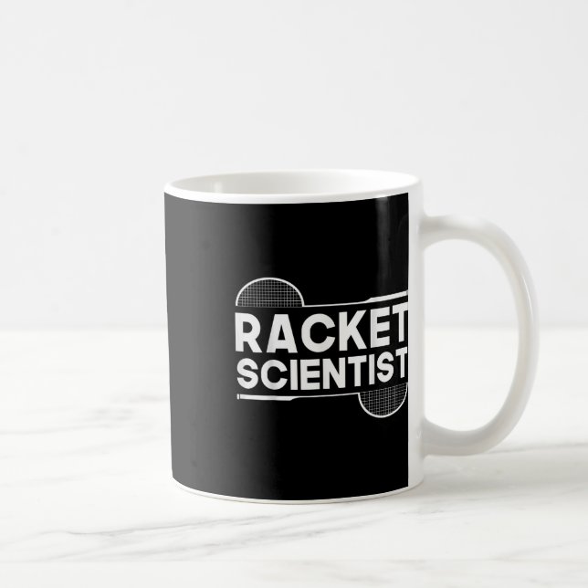 Birdie Shuttle Racket Scientist Badminton  Coffee Mug (Right)