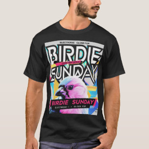 Birdie Sunday Electropop Black Tee