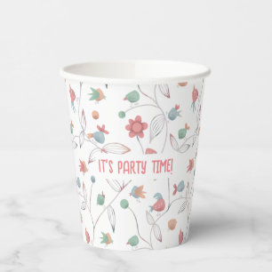 Birdie White paper cups for a nice party