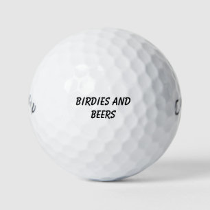 'Birdies and Beers' Playful Fun Tournaments Gifts Golf Balls