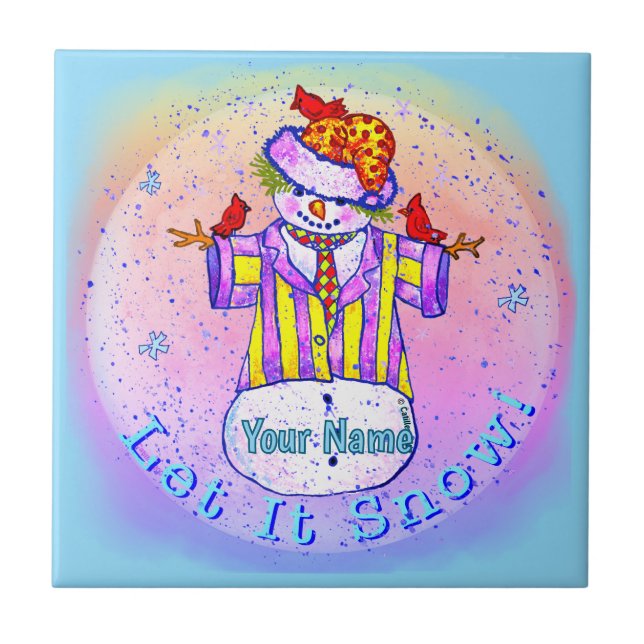 Birdies Snowman Tile (Front)
