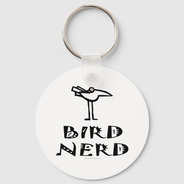 Birding, Birdwatching, Ornithology Key Ring (Front)