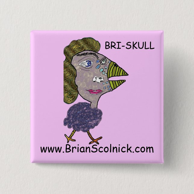 birdlady 15 cm square badge (Front)