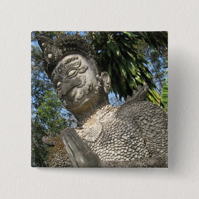 Birdman Wai ... Nong Khai, Isaan, Thailand 15 Cm Square Badge (Front)