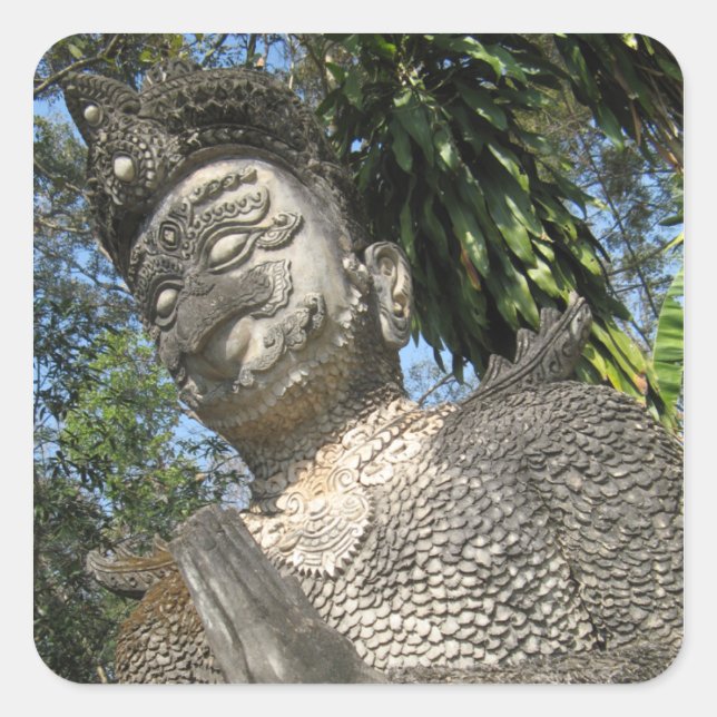 Birdman Wai ... Nong Khai, Isaan, Thailand Square Sticker (Front)
