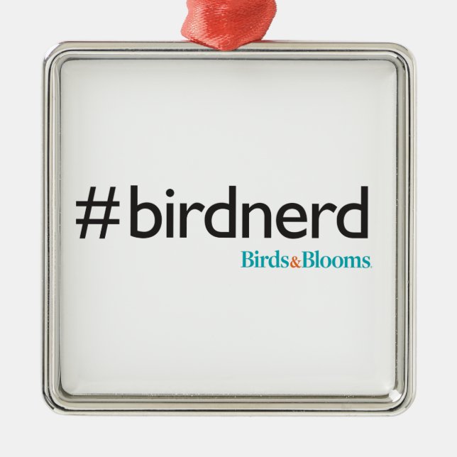 #BirdNerd Metal Tree Decoration (Front)