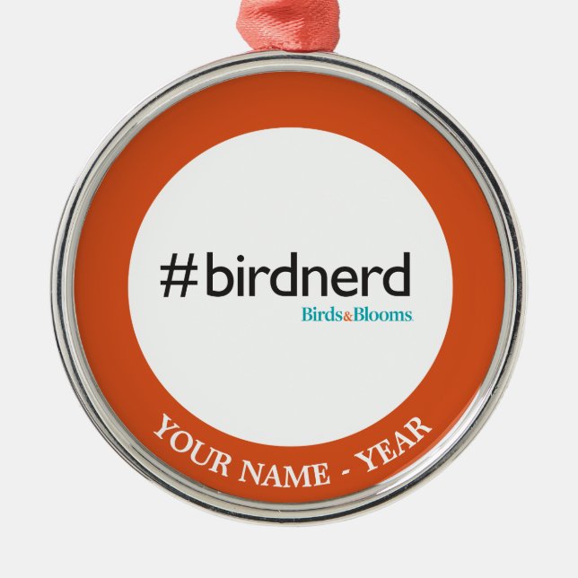 #BirdNerd Metal Tree Decoration (Front)