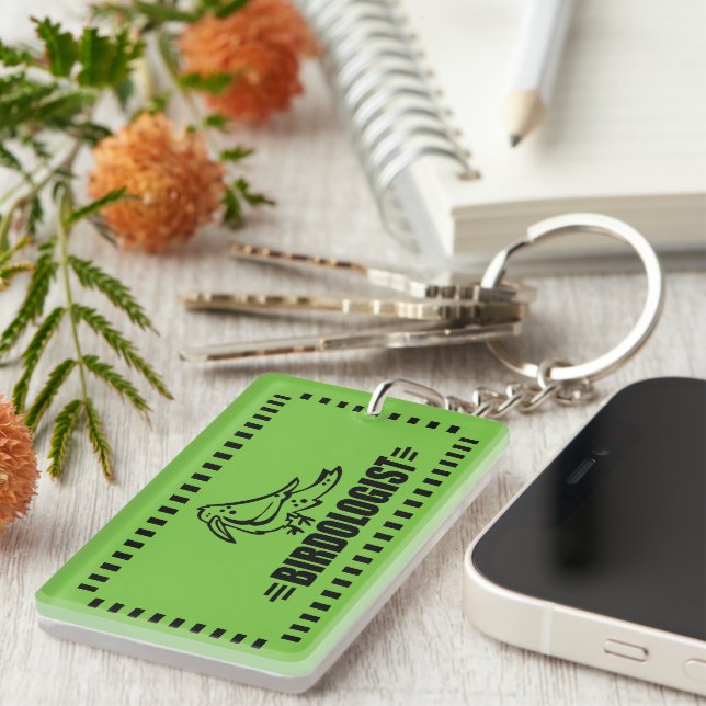 Birdologist Fun Bird Birdwatching Ornithology Key Ring (Front Right)