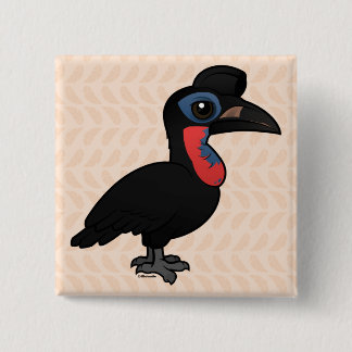 Birdorable Abyssinian Ground Hornbill 15 Cm Square Badge