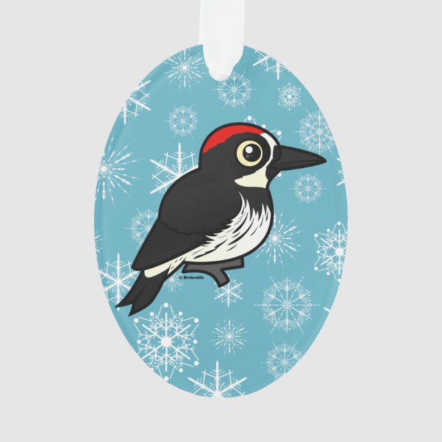 Birdorable Acorn Woodpecker Ornament (Back)