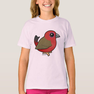 Birdorable African Firefinch Cute Cartoon Bird T-Shirt
