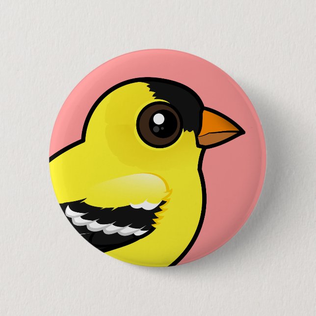 Birdorable American Goldfinch 6 Cm Round Badge (Front)