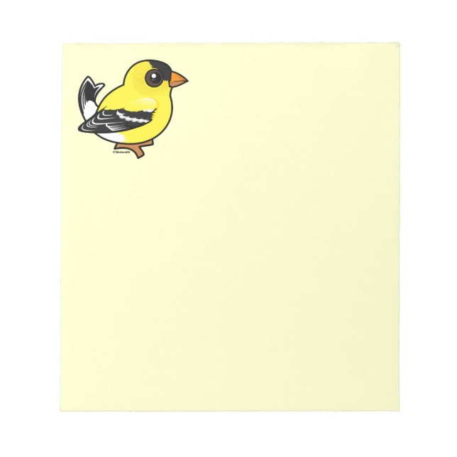 Birdorable American Goldfinch Notepad (Front)