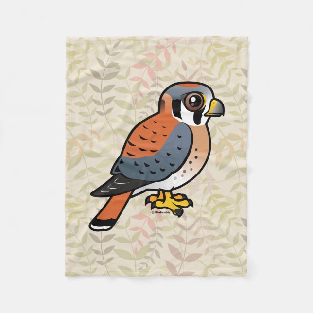 Birdorable American Kestrel Fleece Blanket (Front)