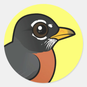 Birdorable American Robin Classic Round Sticker