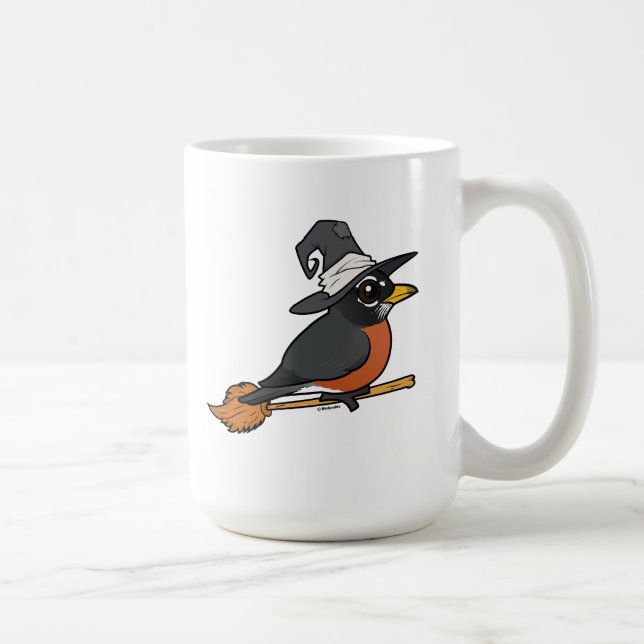 Birdorable American Robin Witch Halloween Coffee Mug (Right)