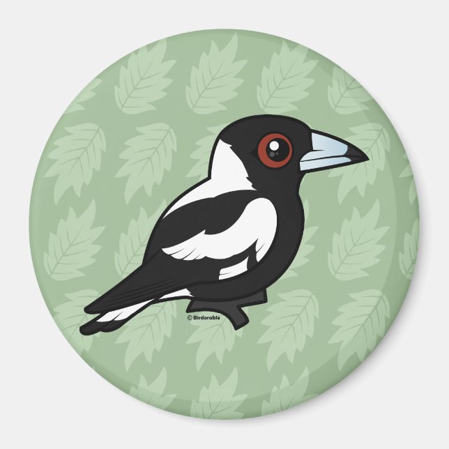 Birdorable Australian Magpie Magnet (Front)