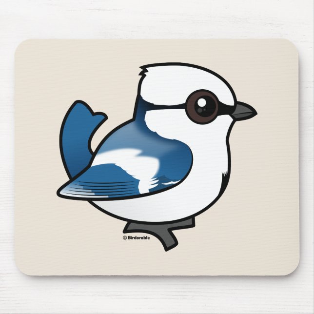 Birdorable Azure Tit Mouse Mat (Front)